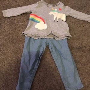 Carters uniform&rainbow shirt and pant set